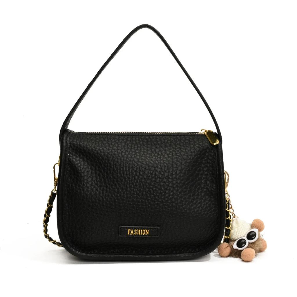 Простая сумка через плечо Advanced Sense Light Luxury PU Texture, новая универсальная нежная осенняя сумка высокого класса с цепочкой