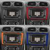 Для Volkswagen VW Golf 6 GTI R MK6 2008 2009 2010 2011 2012 2013 Италия Супер Замша Автомобиль Центральная Панель Кондиционера CD Рамка Отделка Наклейка