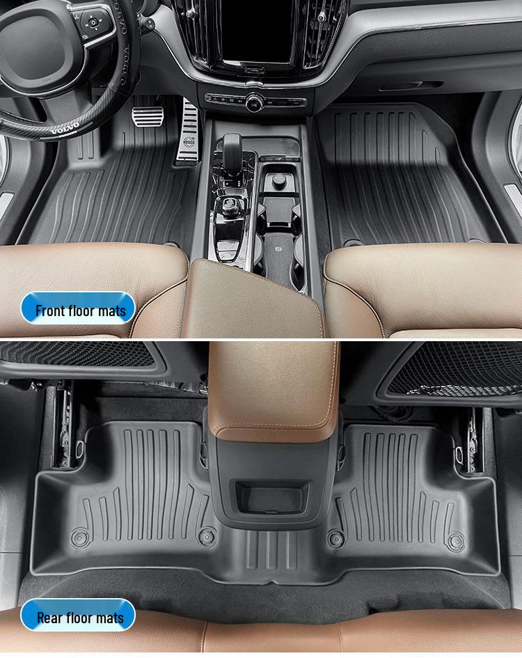 Экологичные коврики для пола из ТПЭ для Volvo XC60 18-26 - Включает грязеотталкивающий коврик в багажник