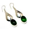 Chrome Diopside Gemstone 925 Silver Plated Handmade Jewelry Earring 2.08"