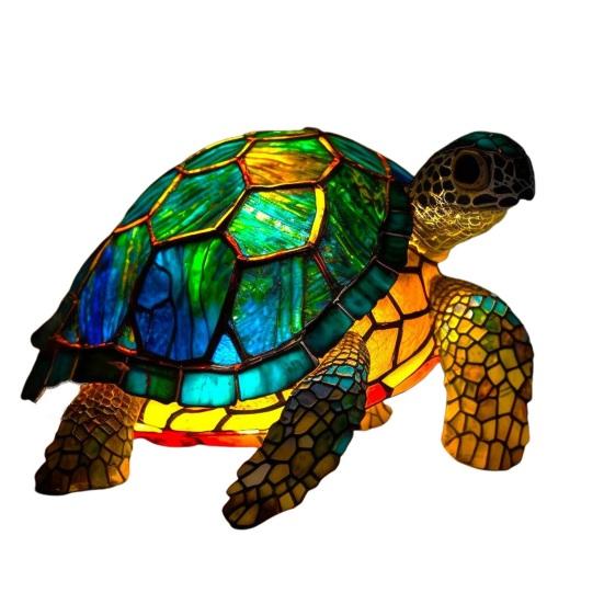 Painted Resin Animal Table Lamp Wild Animal Sculpture Stained Resin Lamp Colorful Night Light Decoration for Bedroom Living Room Christmas Gifts