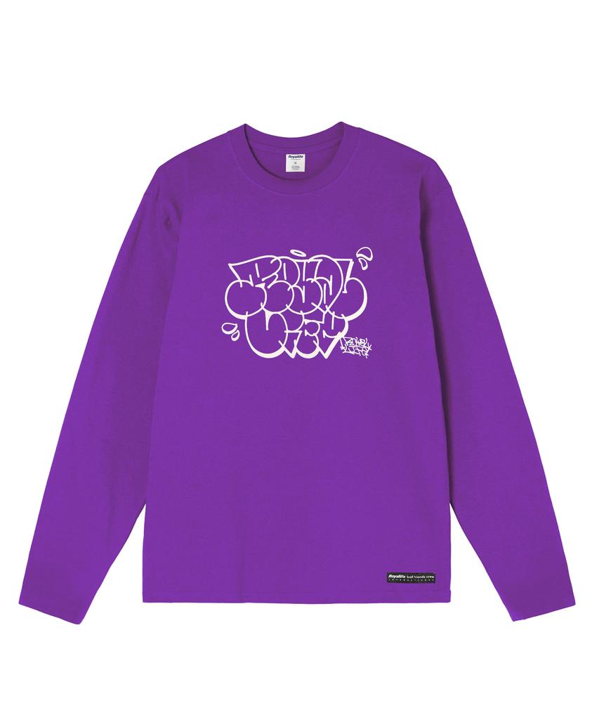 ROYALLIFE Rll1101 Stroke Tagging Logo Long Sleeve - Purple