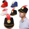 Защита от солнца Шляпа для марширующего оркестра Наряд Шляпа тамбурмажора Шляпа швейцара Форменная шляпа Фестиваль Фантазийный