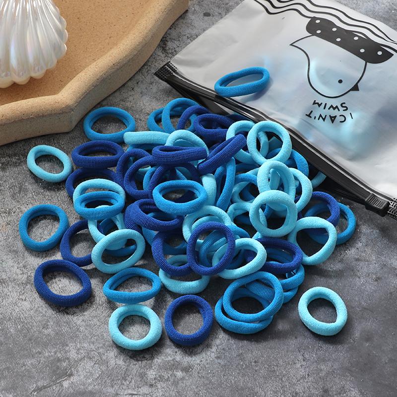 100 шт./компл., эластичные резинки для волос, повязка на голову, резинка для девочек, нейлоновые аксессуары для волос, головные уборы