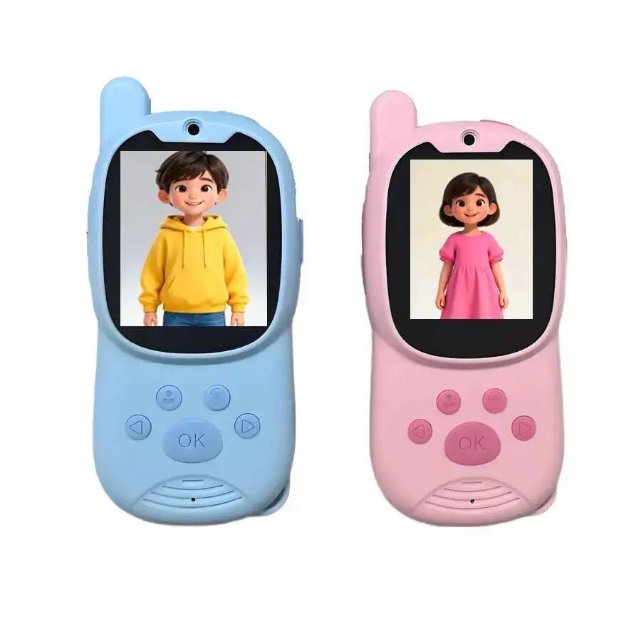 Kids Digital Walkie Talkie with HD LCD Screen Long Range Call Children Video Intercom Parent Child Interaction Gadget Tech Gift