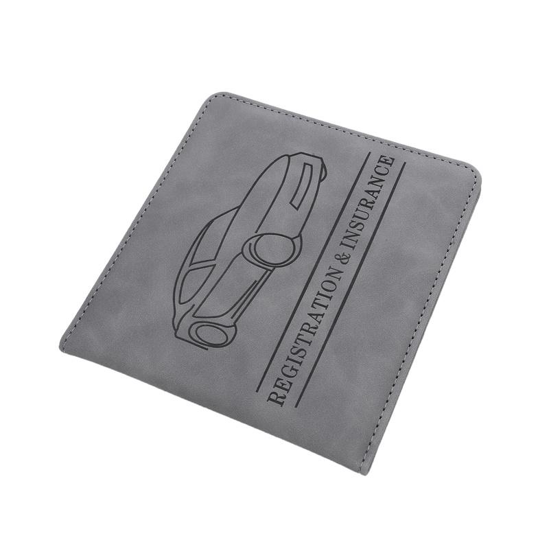 Car Insurance Information File Protection Case Folder PU Leather Short Motorcycle Driving License Protection Case Storage Bag