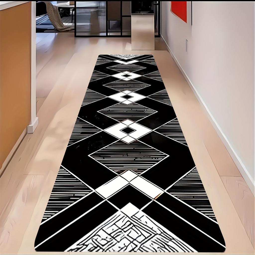 VIKAMA Современный Минималистичный Геометрический Длинный Ковер Нескользящий Коврик для Прихожей Коридора Спальни Кухни Домашний Декор