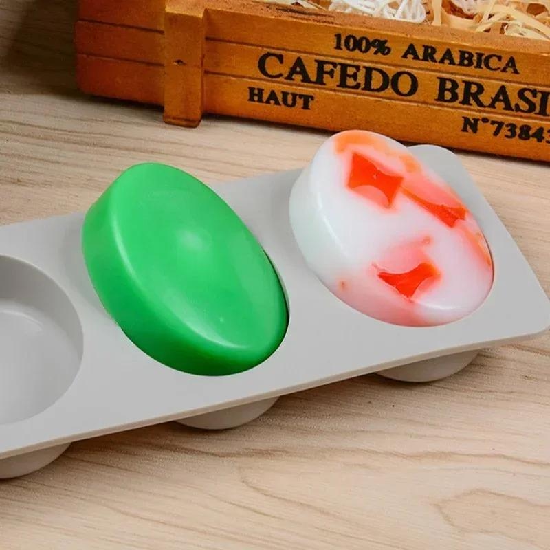 Xiaomi 2026 Concise Design Soaps Molds 3D Handmade Creative Moulds Oval Round Square Cake Chocolate Silicone Mold Home Kitchen