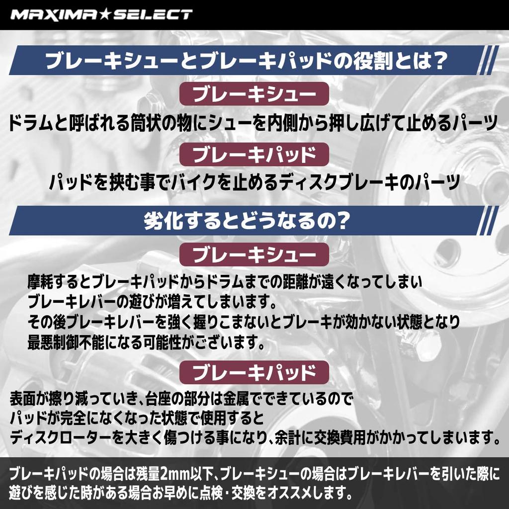 MAXIMASELECT Super Cub 110 Front Brake Parts Set Replacement Motorcycle Parts Brake Parts Maintenance Compatible with Honda [Compatible with JA59]