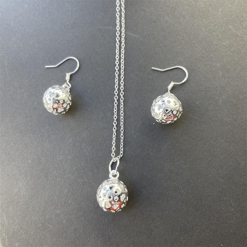 Медный теннисный кулон ожерелье серьги комплект аксессуары