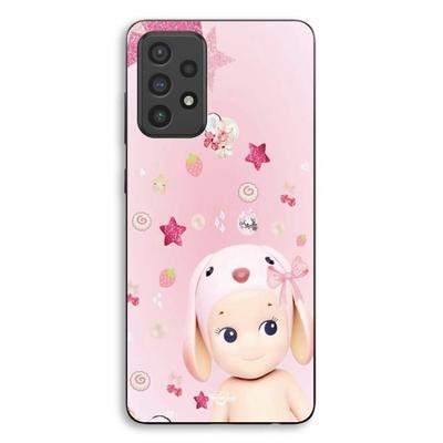 Coque De Téléphone - MANIACASE - Samsung Galaxy A72 - Silicone TPU - Motif Sonny Angel Rose - Noir