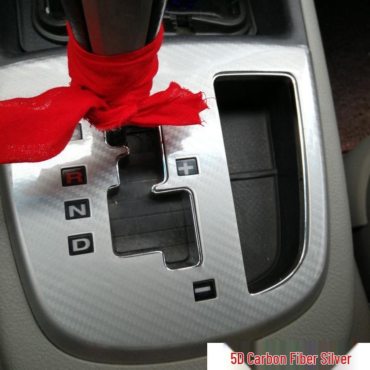 Наклейки из углеродного волокна для интерьера Hyundai Santa Fe 2006-2012: Отделка центральной консоли и рычага переключения передач