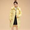 Winter New Mid-length Style, Slim and Loose, Large Size White Duck Down Jacket, Cotton Coat, Women's Cotton Jacket