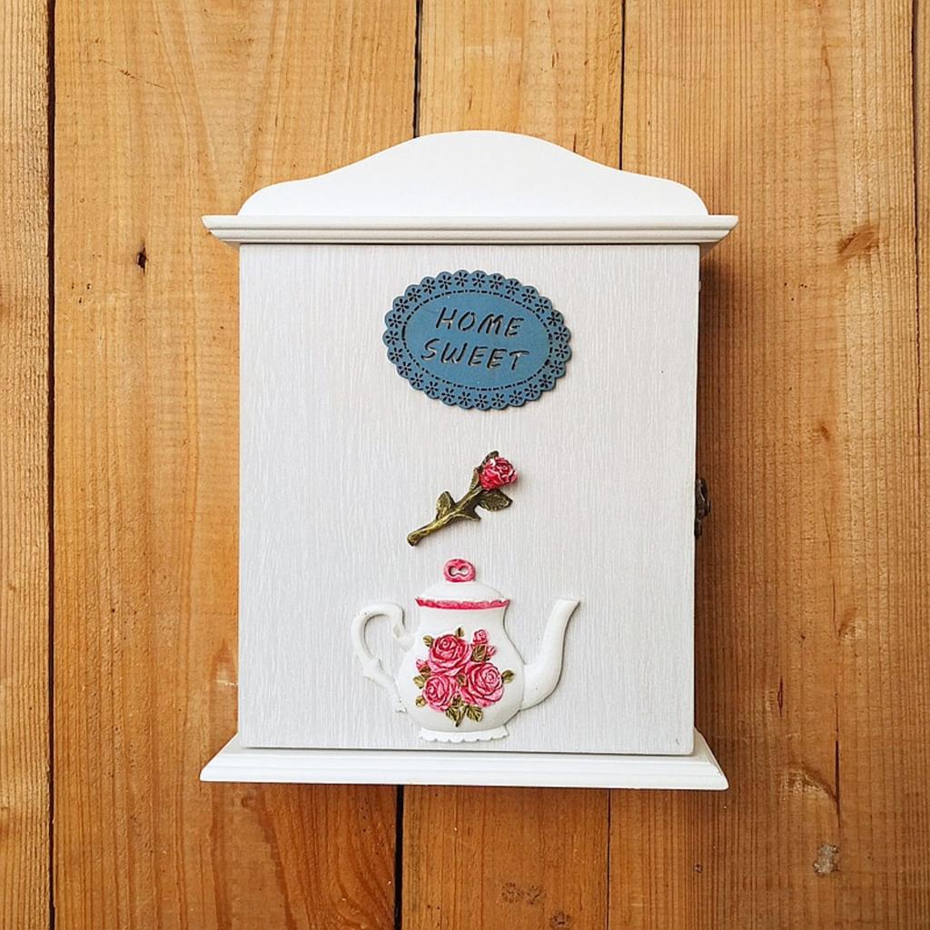 Ящик для ключей в фермерском стиле, деревянный, с настенными крючками, декоративная стойка для ключей для прихожей