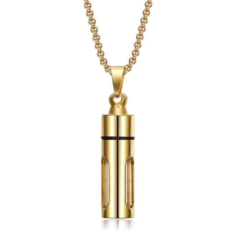 Necklace Can Open Perfume Bottle Pendant Fragrance Essential Oil Necklace Creative Men 'S
