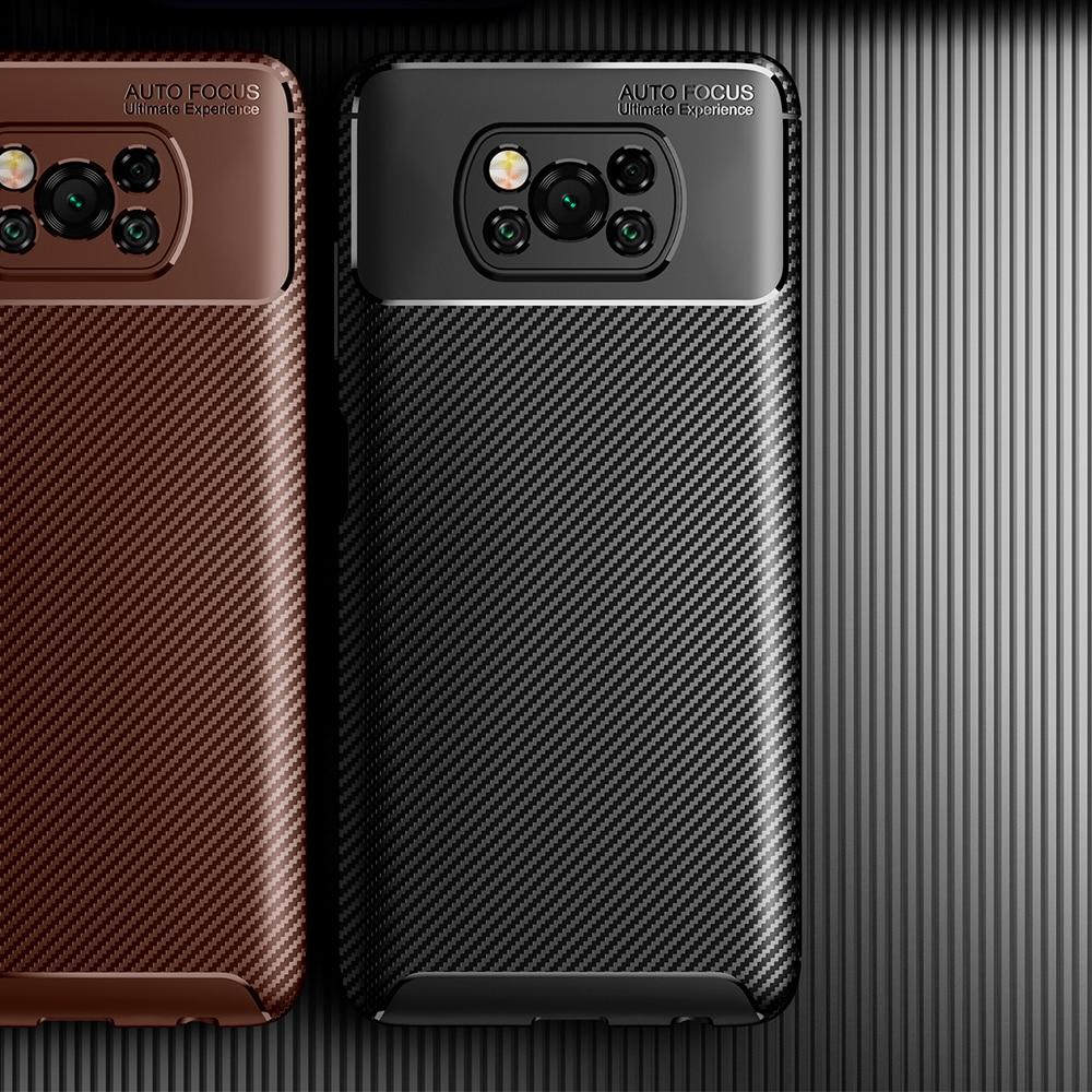 Чехол для PocoPhone X3Pro, матовый мягкий чехол из углеродного волокна, подходит для Xiaomi Poco X 3 X3 Pro NFC PocoX3Pro, силиконовый противоударный чехол для телефона