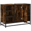 Washbasin Cabinet in Smoked Oak 80 x 33 x 60 cm Wood Based Material