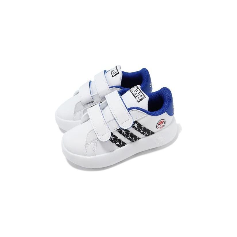 Marvel X Adidas Grand Court Cloudfoam I Spider-Man Baby Sneakers White Cloud-White Core-Black ID8017