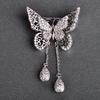 Luxurious Butterfly Style Copper Brooches Pins Shiny Insect Corsage Girls Party Jewelry