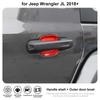 ABS ручка автомобиля наклейка в виде ракушки внешняя дверь чаша декоративная крышка для Jeep Wrangler JL 2018 Up 4-дверная версия Внешние аксессуары