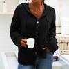 Вязаный кардиган на пуговицах с капюшоном для осени и зимы, новый трикотажный кардиган на кулиске для женщин
