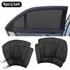 4pcs/set Premium Car Window Screens - Front And Back Window Shades For Ultimate Sun Protection And Camping Comfort