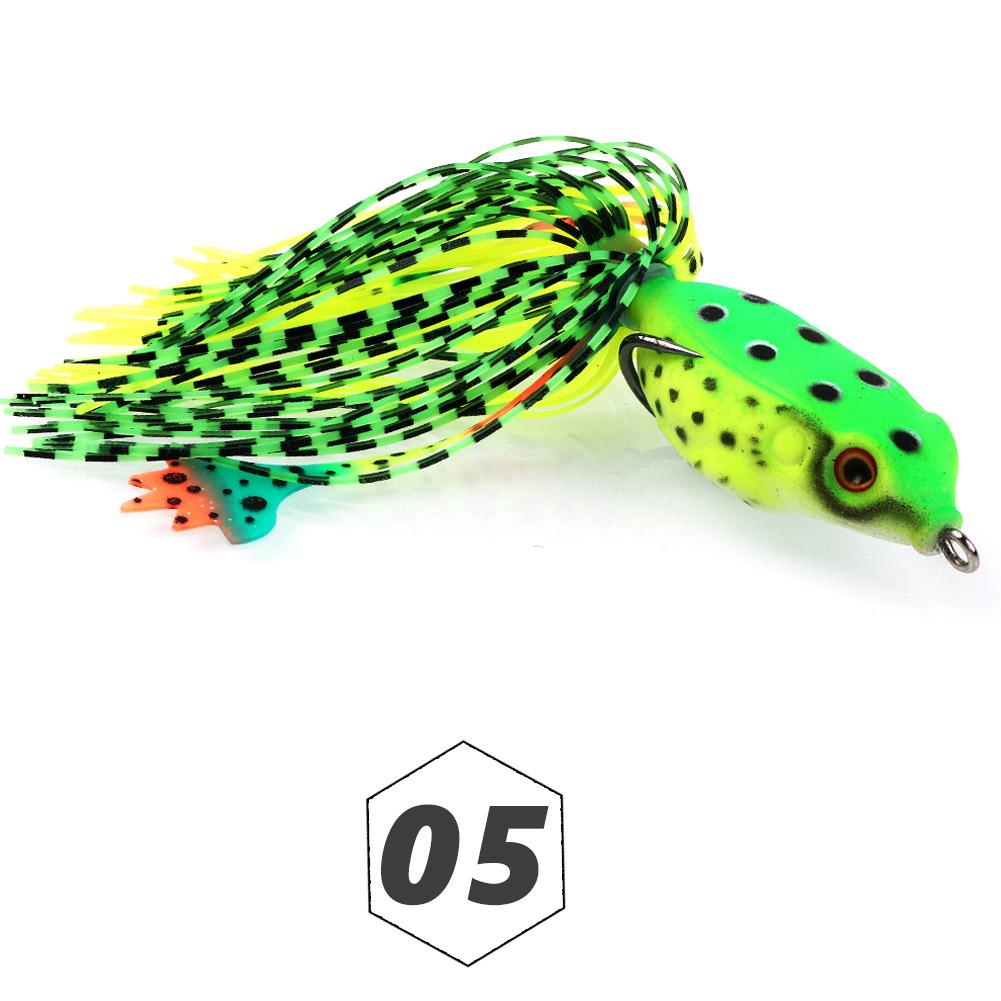 1PCS Frog Fishing Lures Soft Topwater Baits for Bass Snakehead Saltwater Freshwater Fishing