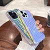 Блестящий лазерный чехол с градиентным волнистым узором для Iphone 14 11 12 13 Pro Max Plus Aurora Rainbow, противоударный бампер, задняя крышка