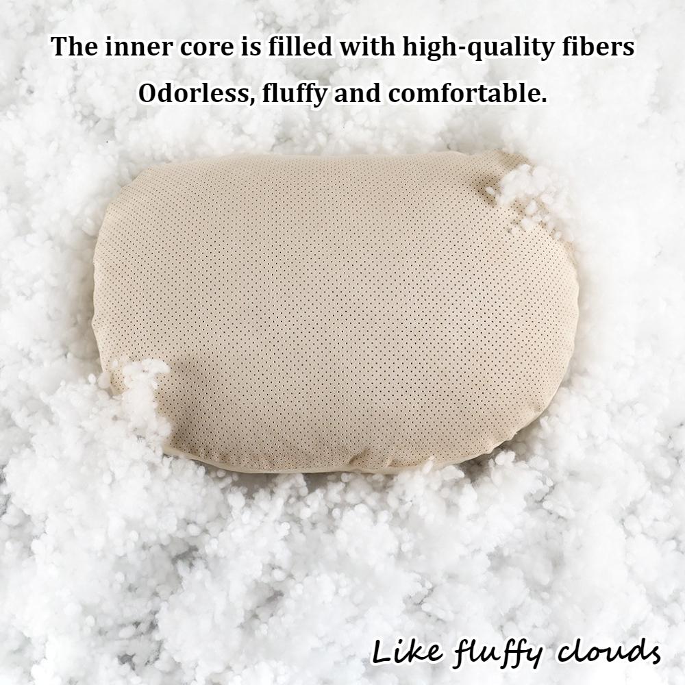 Дышащая замша для подголовника и поясничной поддержки автомобильного сиденья, регулируемая высота, премиальная ткань для комфорта и снятия стресса