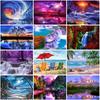 DIY Starry Sky 5D Diamond Painting Landscape Diamond Embroidery Picture Of Rhinestones Full Round Drill Mosaic Home Decor