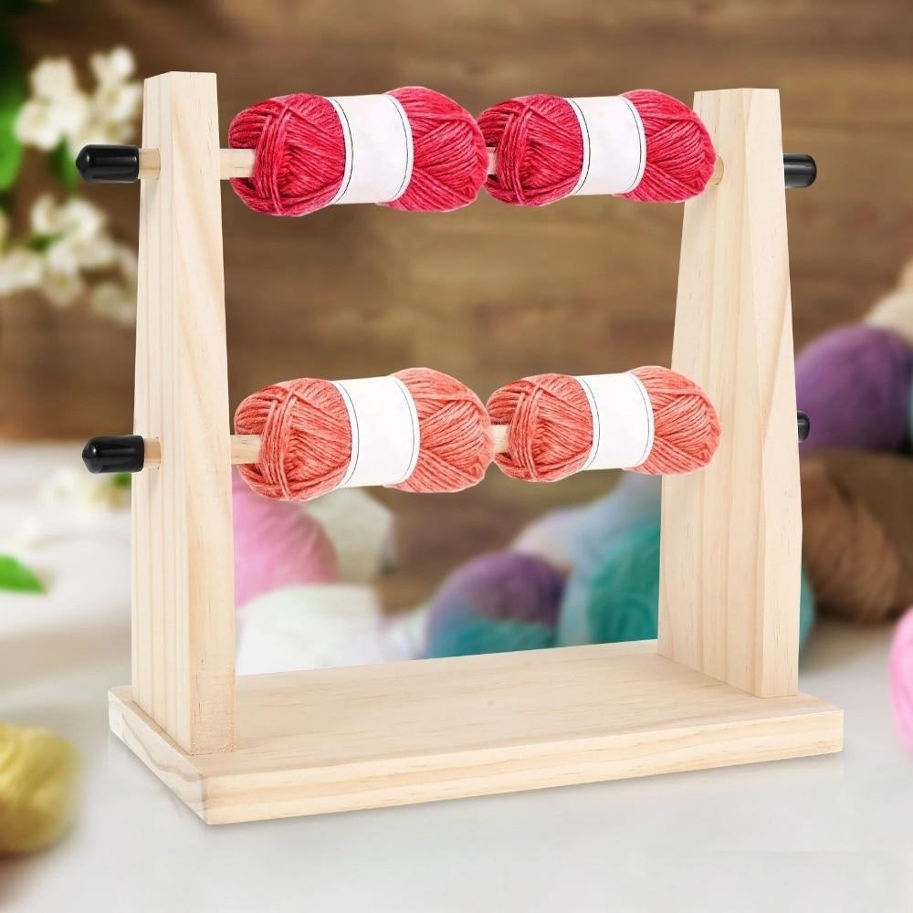 Manual Wool Storage Rack Vertical Rotating Yarn Spool Organizer Yarn Winder Thread Holder  Knitting