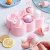 Leeseph Popsicle Mold for Kids Baby Cute Animal Shape, Reusable DIY Ice Pop Molds 6 Cavities Homemade Silicone Popsicle Maker