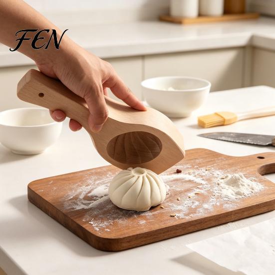 Деревянная форма для булочек, Пароварка, Ручной инструмент для прессования теста для булочек, Цельный пресс из дерева с легким извлечением, Кухонный гаджет, Формовка азиатских пельменей и выпечки