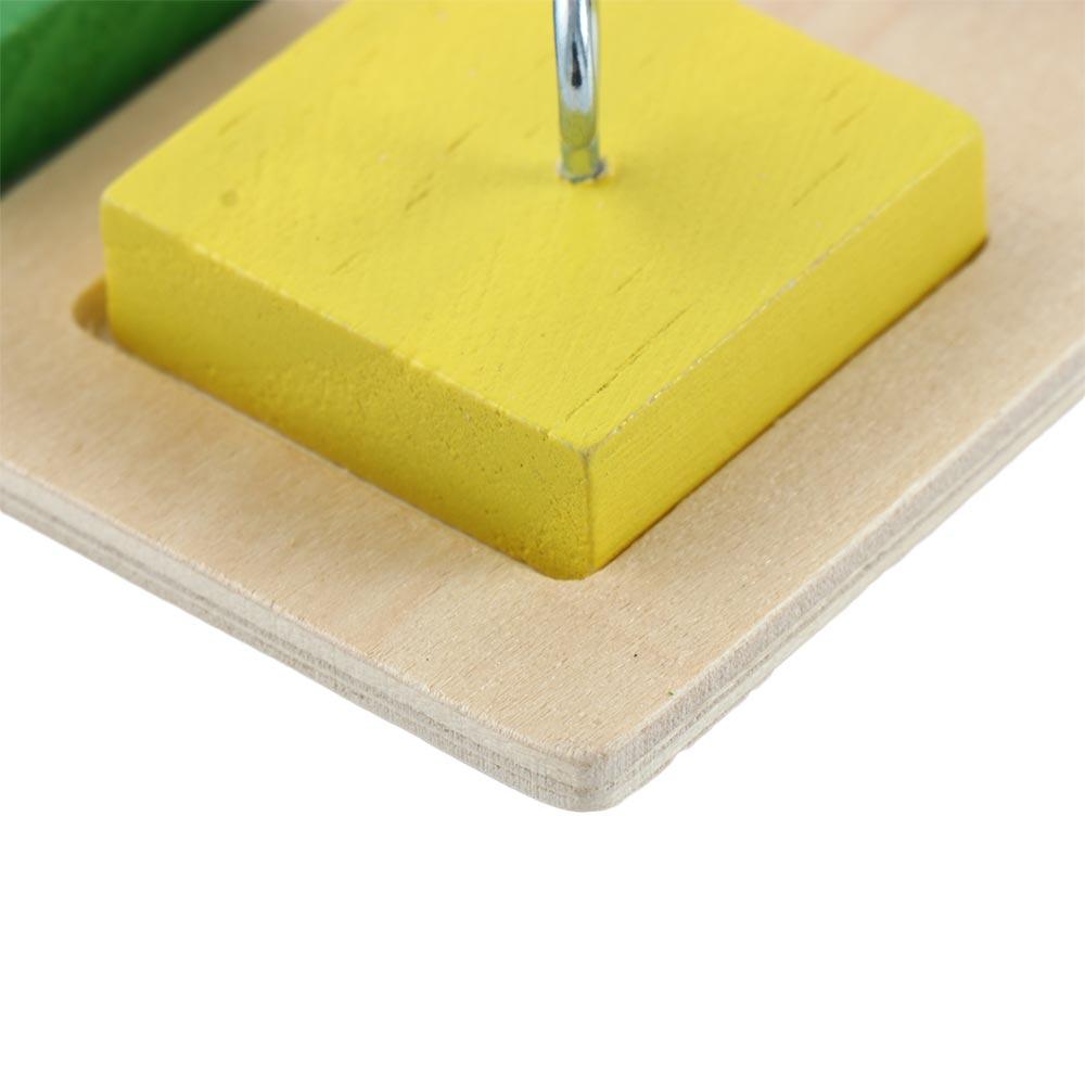 Parakeet Pet Educational DIY Colorful Playing Interactive Parrot Bird Toys Wooden Block Puzzles