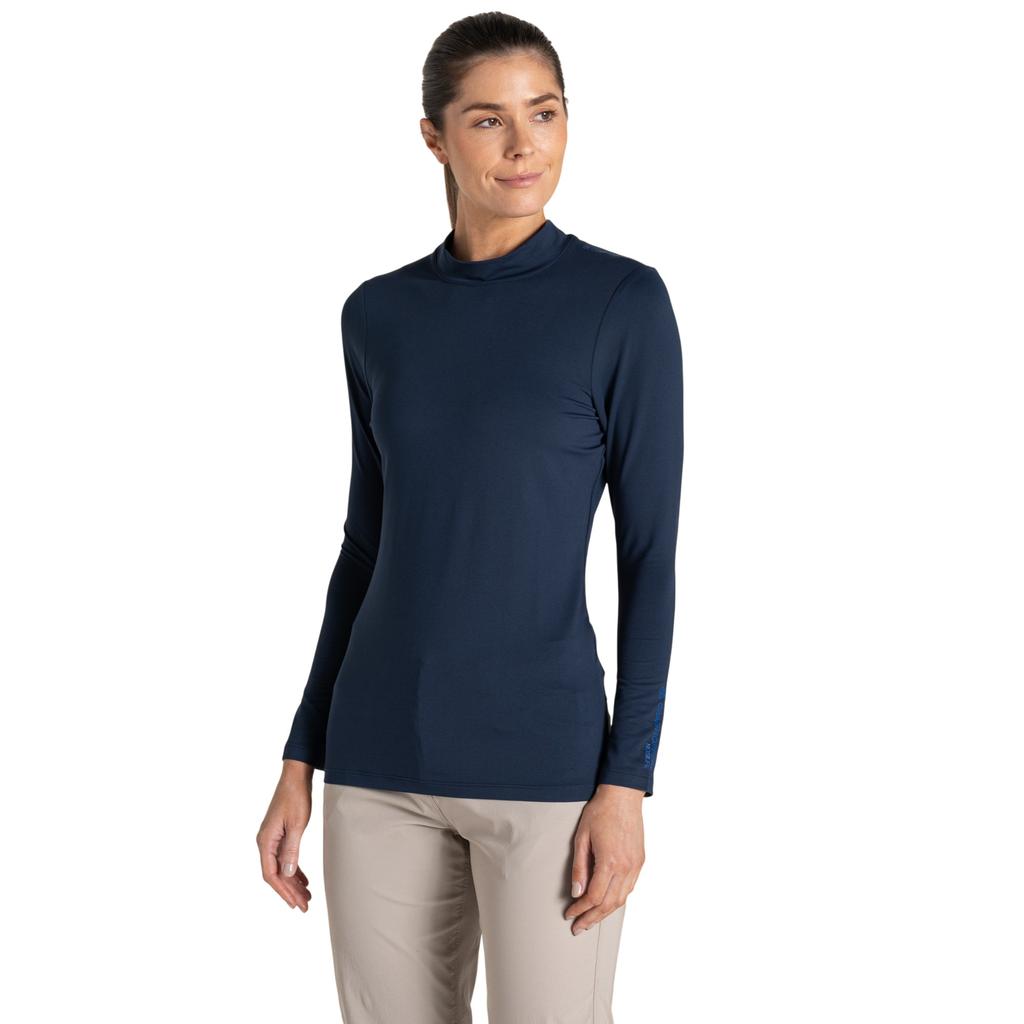 Craghoppers Womens/Ladies Nosilife Mock Neck Long-Sleeved Golf T-Shirt