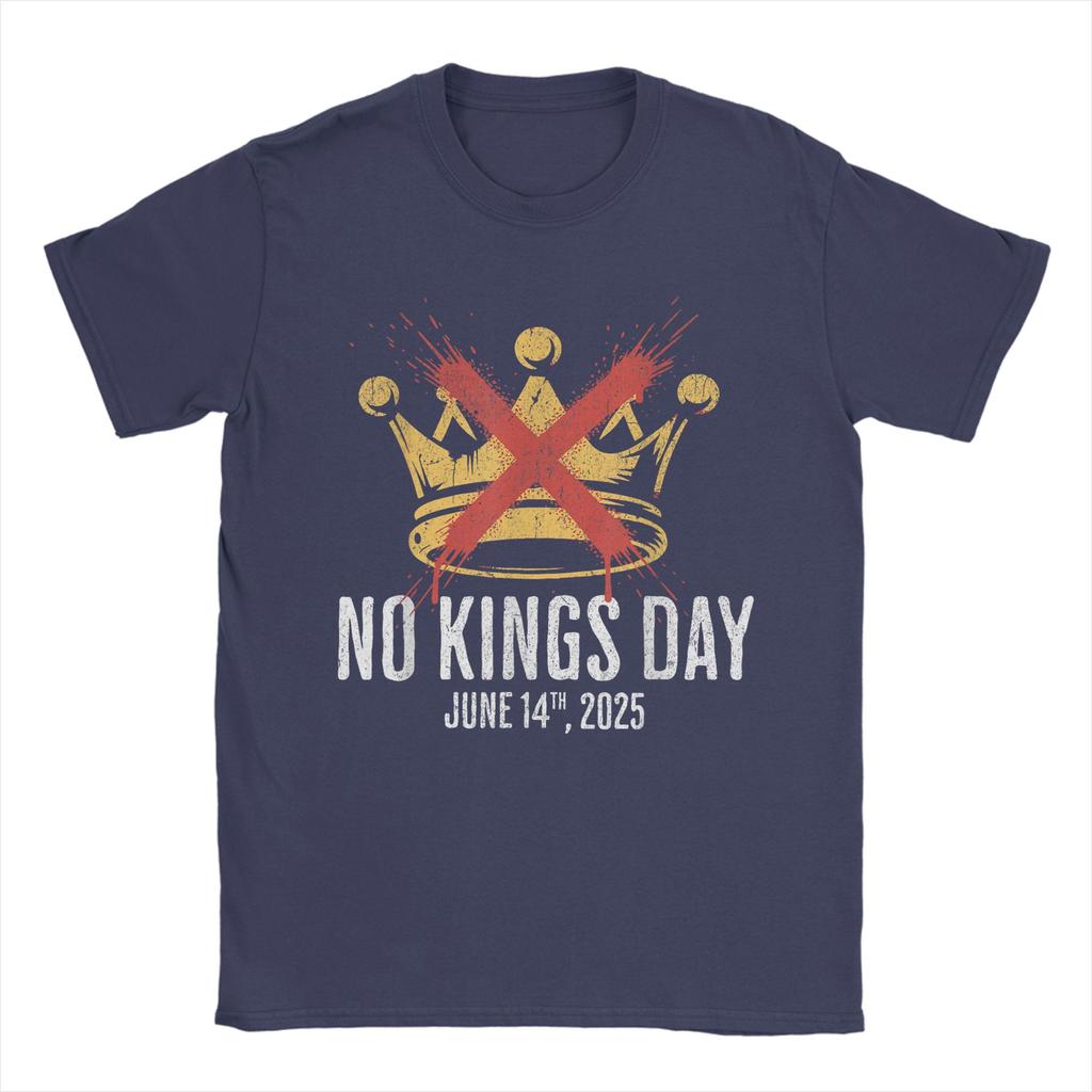 Men's T-Shirt No Kings Day October 18 2025 Crazy Cotton Tees Short Sleeve Rejecting King T Shirts Crew Neck merch Gift Idea