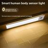 Датчик движения окружающего света, свет для человеческого тела, люди подходят - свет включается, светодиодный перезаряжаемый длинный светильник для шкафа, гардероба, лестницы, индукционный ночник