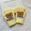 Детские перчатки на осень и зиму Lucky Bear, вязаные из шерсти, мультяшные, теплые и непродуваемые детские перчатки, перчатки с пятью пальцами