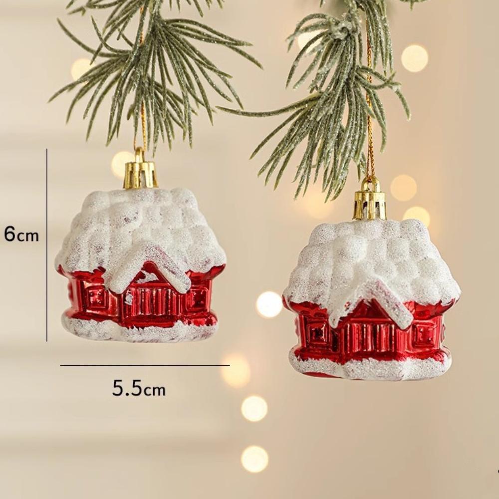2Pcs Christmas Tree Decorations House Pendant Hanging Decor Party Supply