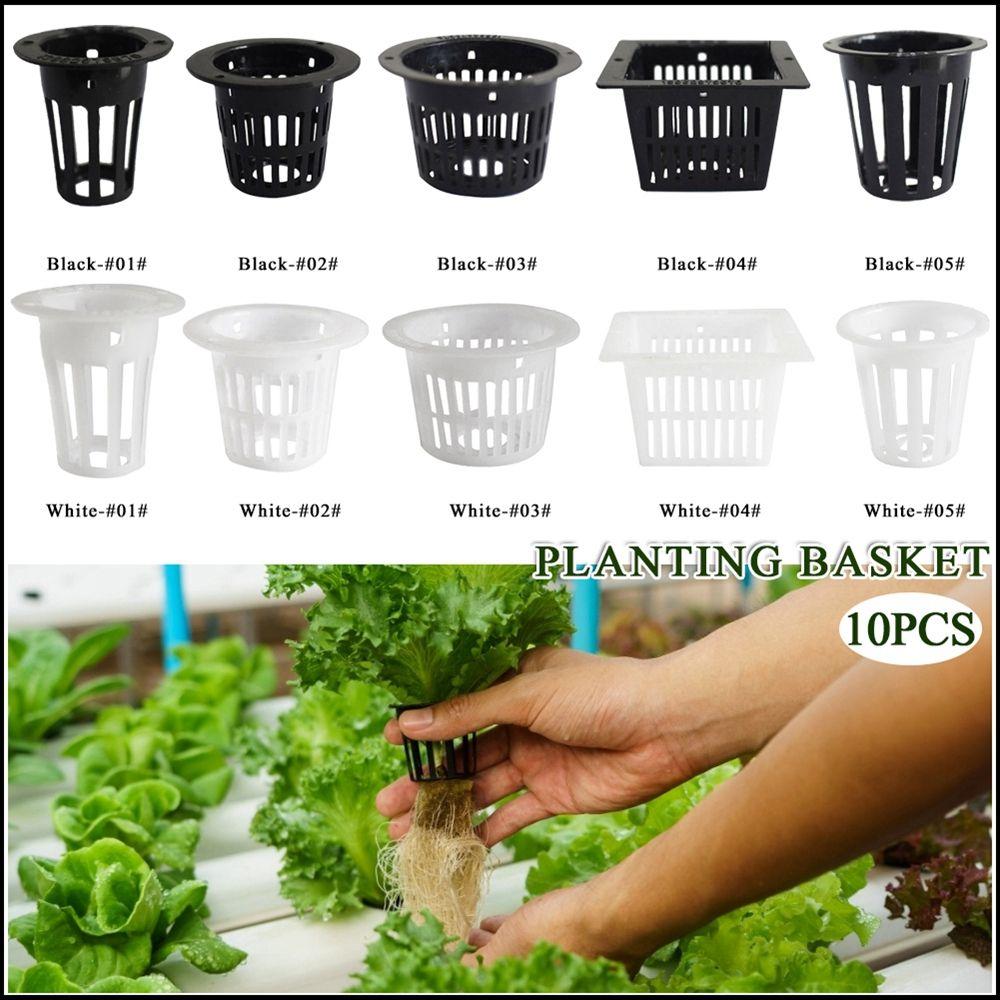 10pcs Vegetable Garden Clone Plant Grow Net Cup Planting Basket Nursery Pots Mesh Pot