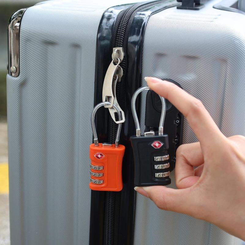 TSA Customs Code Lock for Travel Luggage Combination Padlock Password Changeable Locks Backpack Zipper with Cable Cabinet Locker