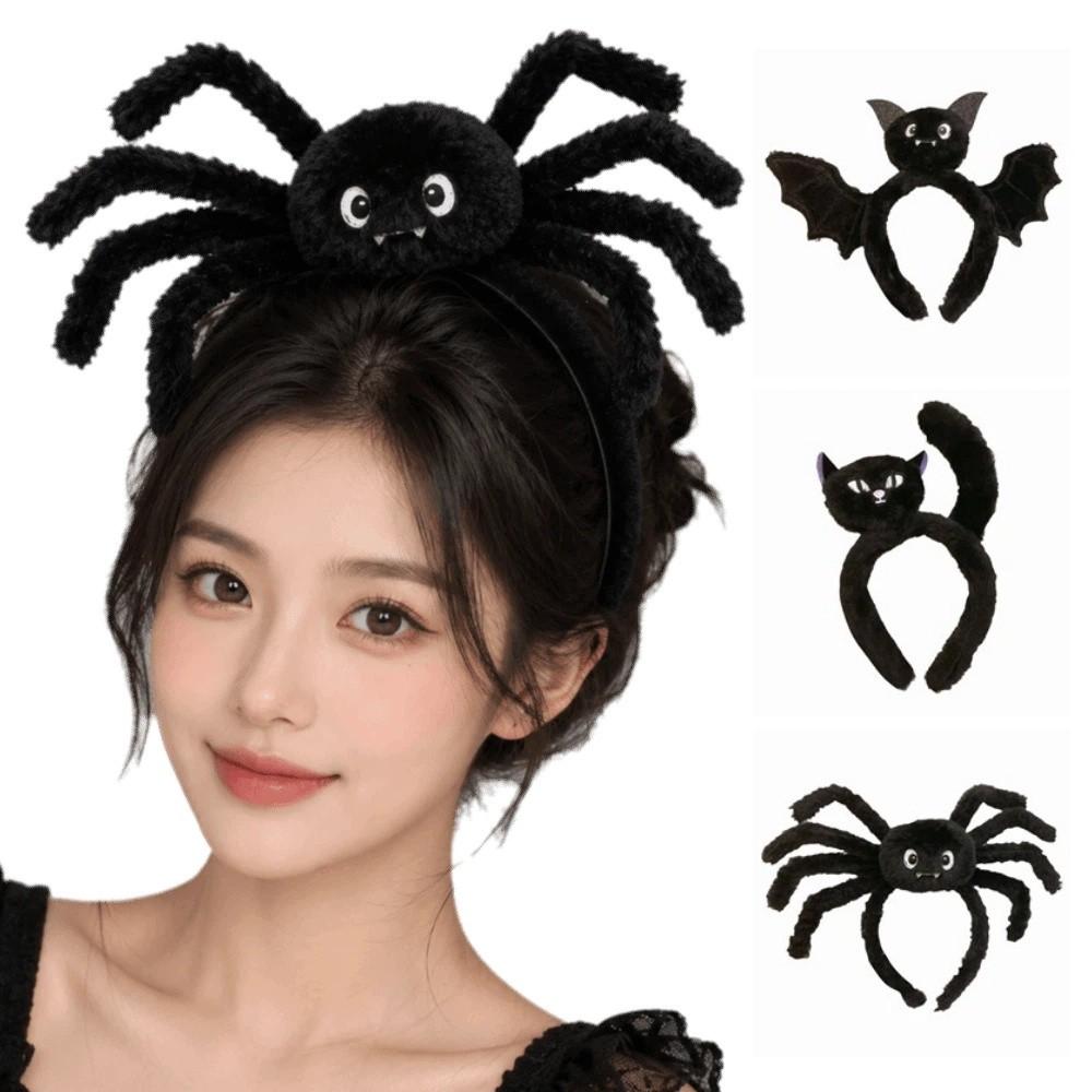 Cute Halloween Funny Headwear Plush Bat Headband Halloween Hair Hoop Dance Party Props