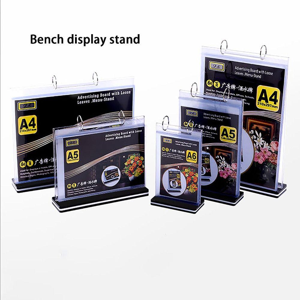 Waterproof Table Menu Stand A4 A5 A6 Flip Menu Stand Clear Paper Menu Display Stand  Dining-table