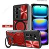 Чехол-броня для объектива с выдвижной шторкой для Infinix Hot 50 5G, чехол для Infinix Hot 50 Pro Plus 5G, чехол с магнитной вращающейся кольцевой подставкой-держателем