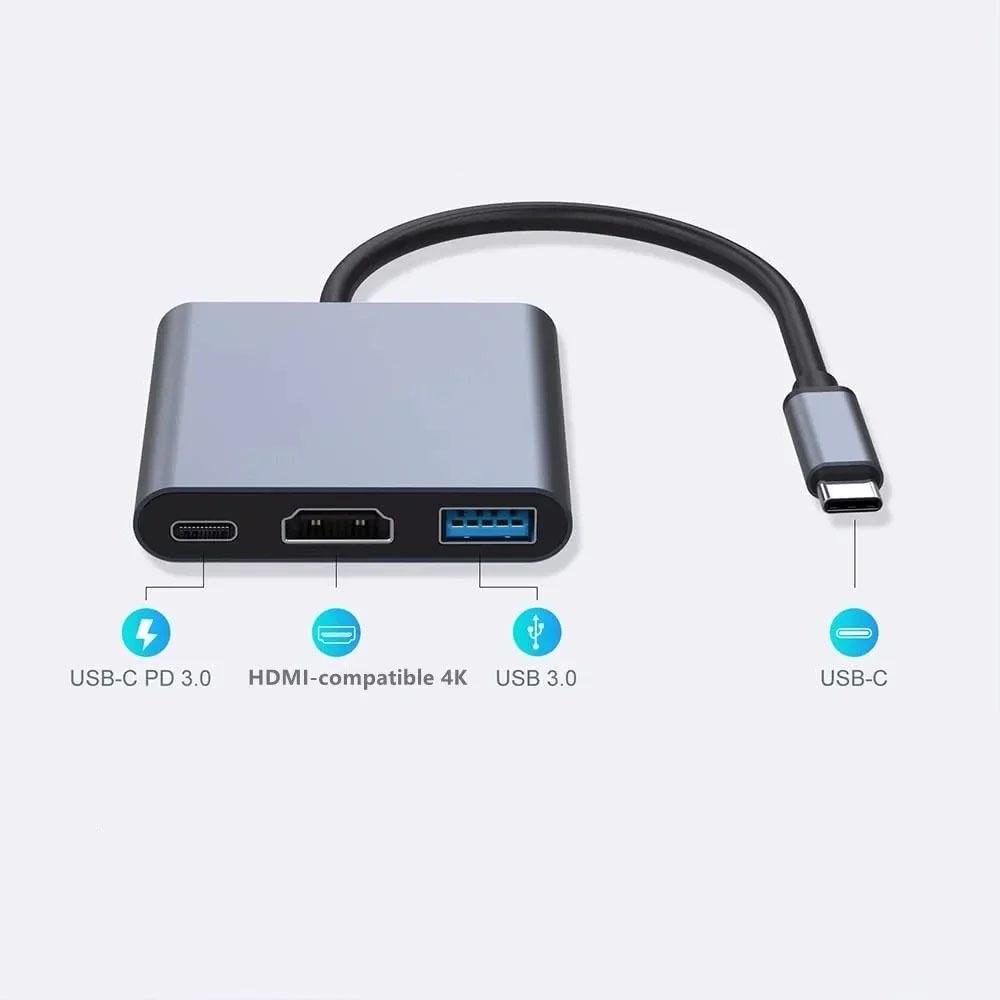 4-в-1 адаптер USB-C: Хаб USB Type-C на HDMI, VGA и PD
