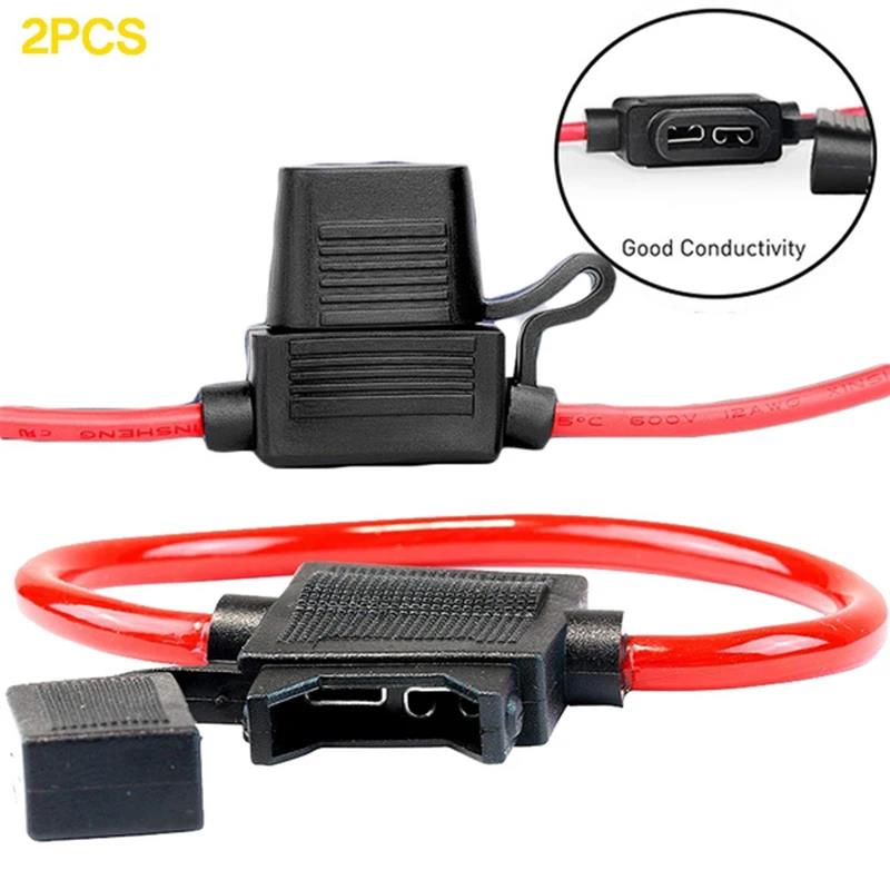 5PCS 12V 30A DC Insert Fuse Holder In Line Mini Blade Adapter for Sockets Car Accessories Car Fuse Box Fuses4