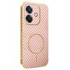 Phone Case For Oppo A3 4G/A3 5G/A40 4G/A40M 4G/A60 5G/A3i 5G Carbon Fiber Textured Electroplated TPU Back Cover