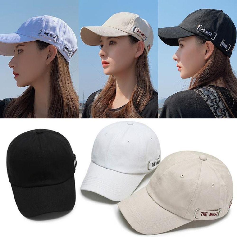Letter Embroidery Sun Cap Soft Duck Tongue Hat New Baseball Cap Women