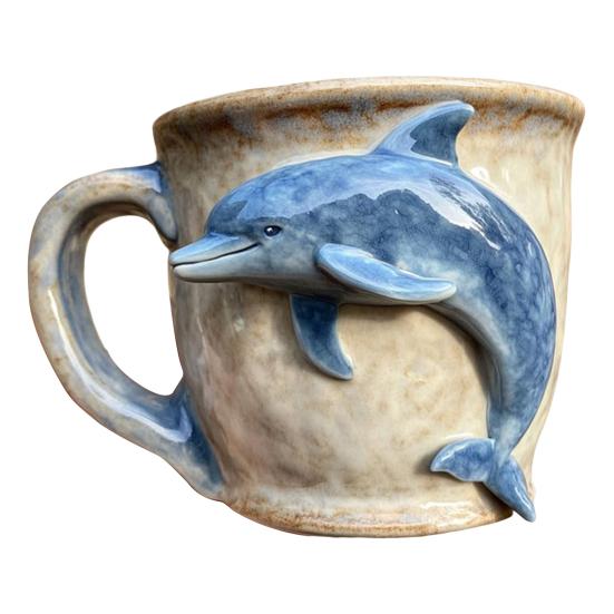Octopus Coffee Mug 3D Sea Turtles Mermaids Whales Dolphin Water Cup for Sea Lovers Handmade Ocean Creature Statue Cup Gifts for Ocean Enthusiasts