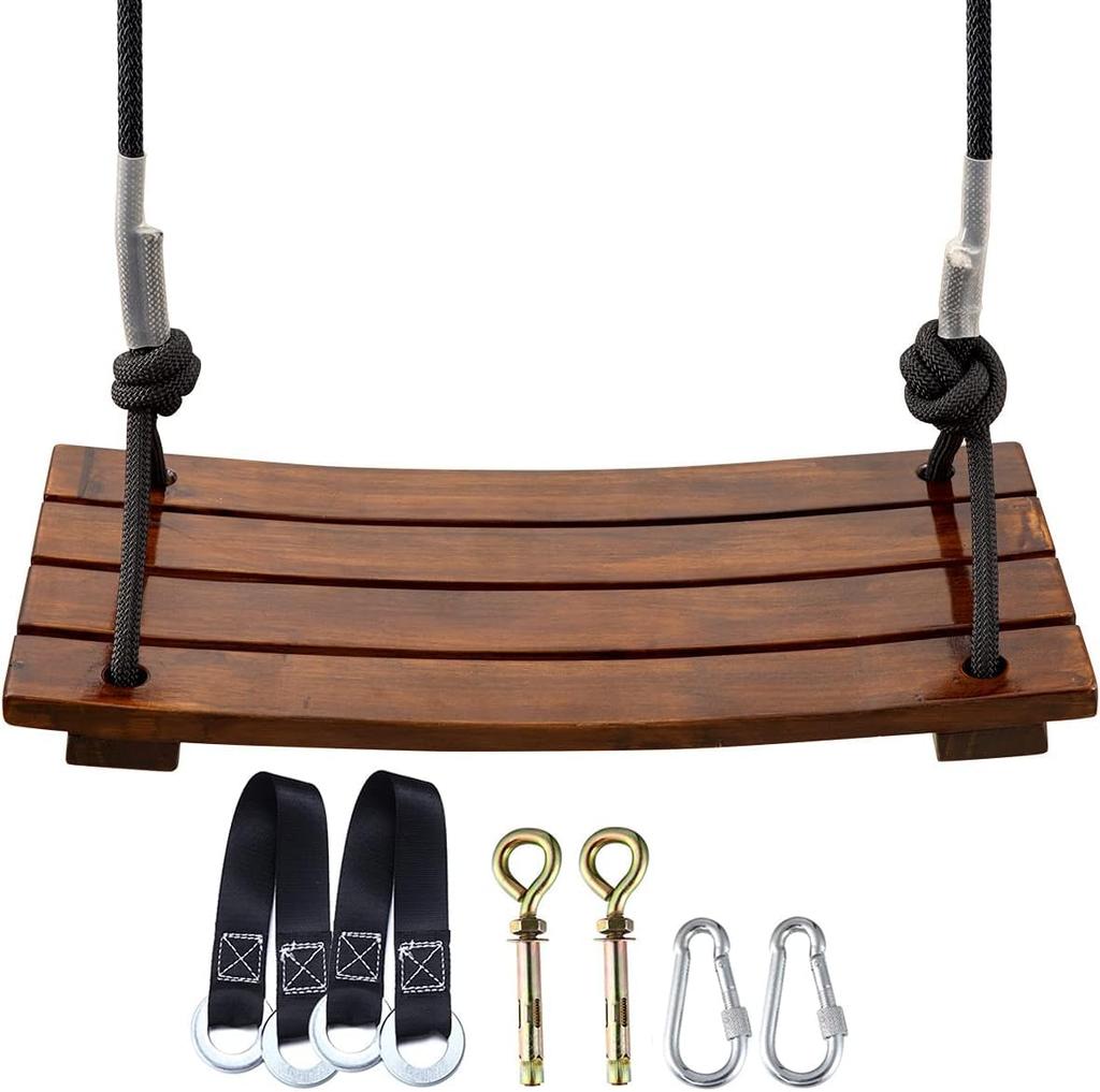 Leweet Wooden Outdoor Outdoor Playground Indoor Hanging Indoor Playground Load Capacity Complete Easy To Can Be Used In Outdoor Swing, Swing, Adults,